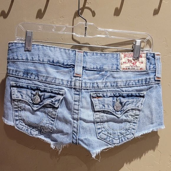 Light blue, true religion, mini shorts - Picture 3 of 3